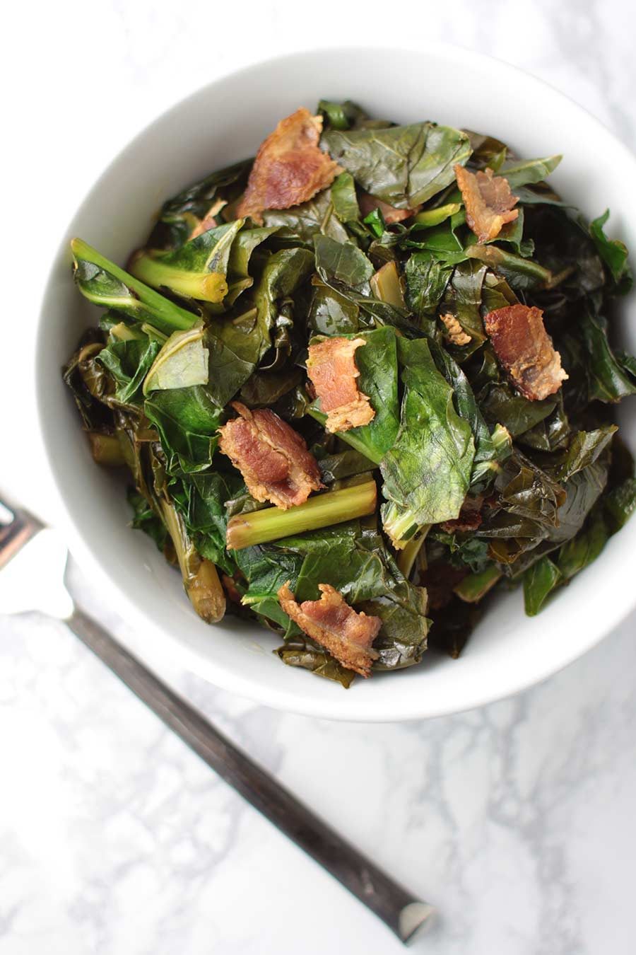 Bacon Braised Collard Greens