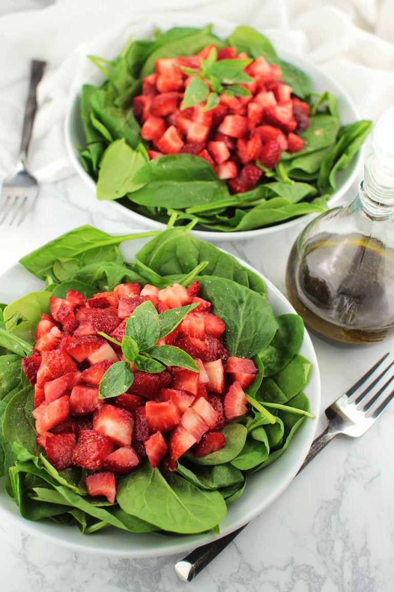 Strawberry Basil Salad with Balsamic Vinaigrette