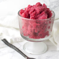 Raspberry Sorbet recipe from acleanplate.com #aip #paleo #glutenfree