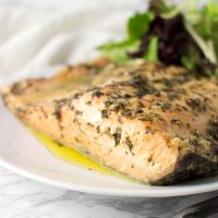 Savory Baked Salmon recipe from acleanplate.com #paleo #aip #glutenfree