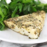 Roasted Garlic and Herb Cod