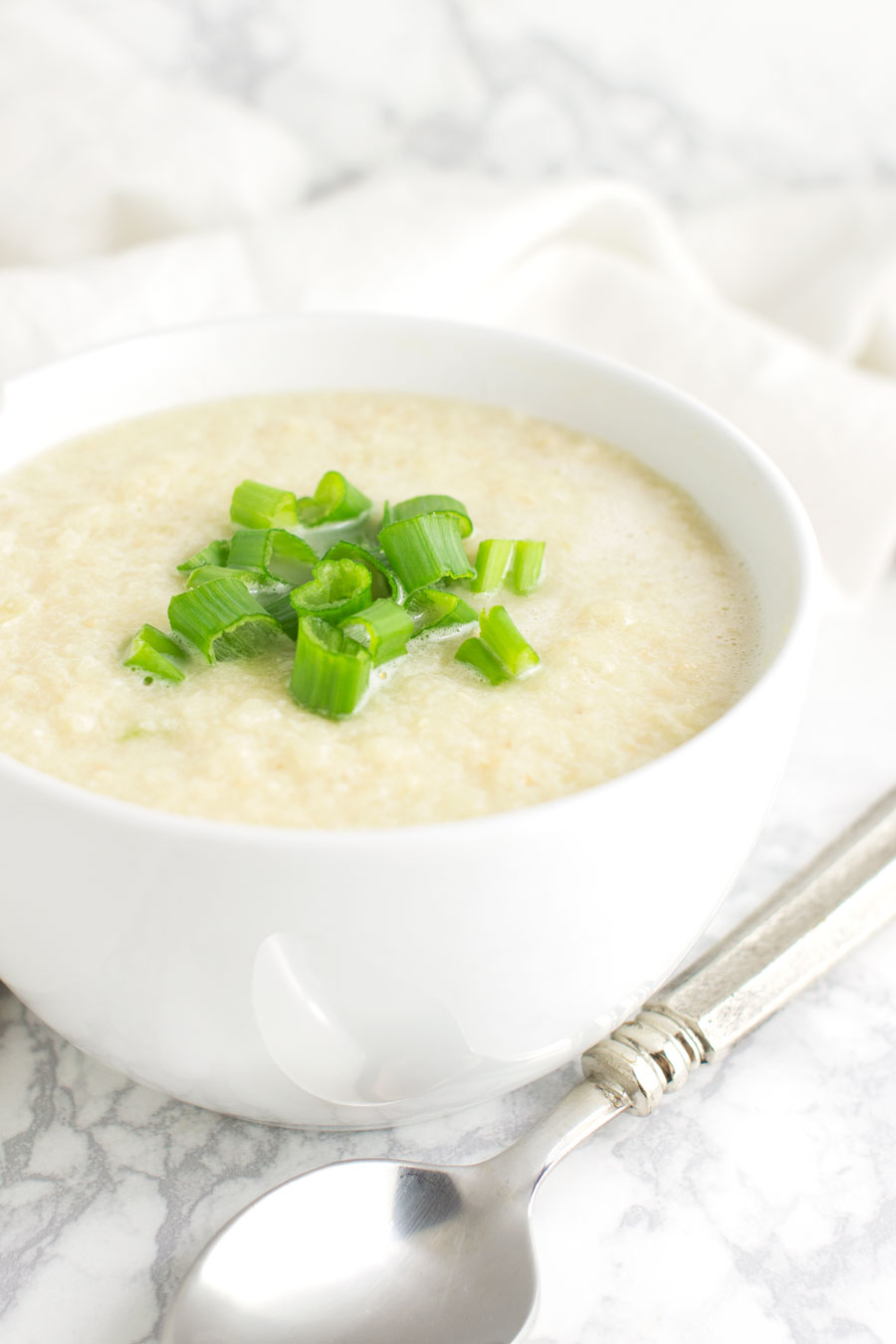 Roasted Cauliflower Soup recipe from acleanplate.com #paleo #aip #autoimmuneprotocol