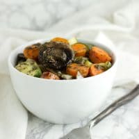 Roasted Mixed Vegetables with Charmoula Sauce recipe from acleanplate.com #aip #paleo #autoimmuneprotocol