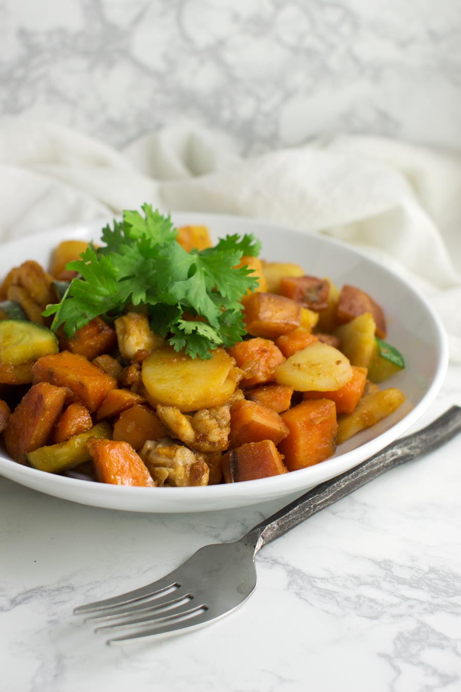 Asian Sweet Potato and Pineapple Stir-Fry recipe from acleanplate.com #paleo #aip #glutenfree