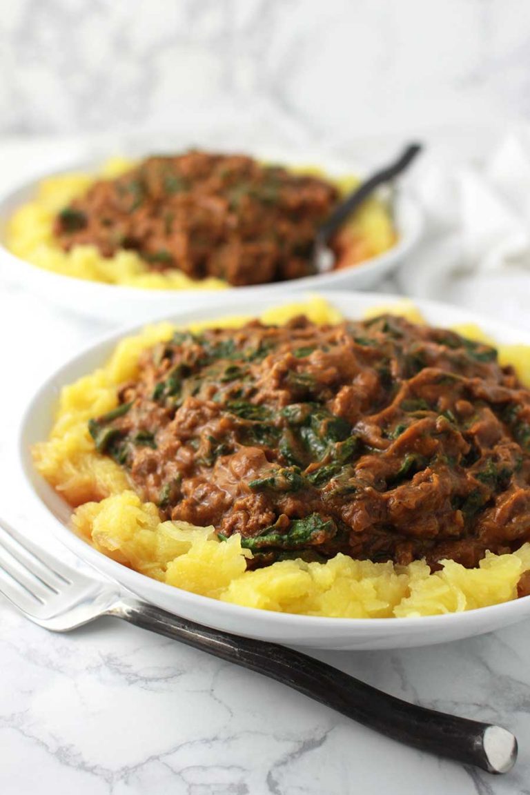 Spaghetti Squash with No-Tomato Sauce