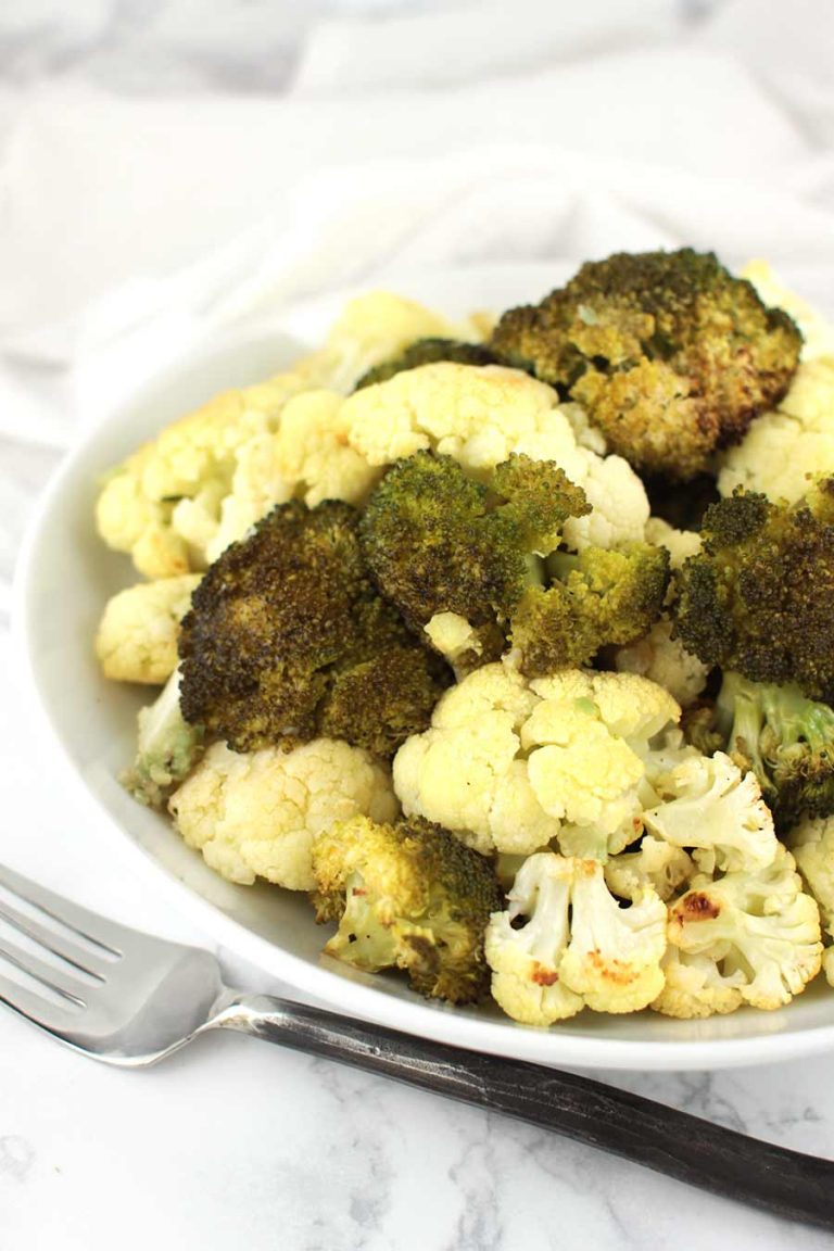 Garlic Roasted Broccoli and Cauliflower
