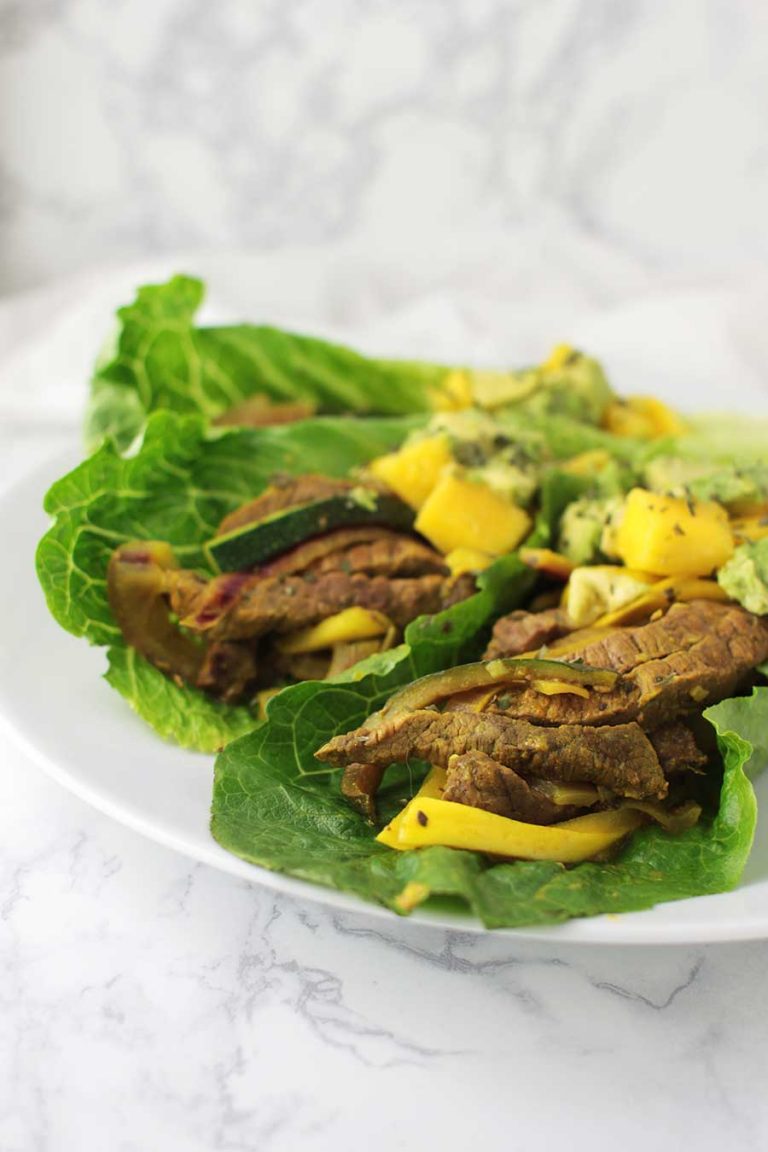 Beef Fajita Wraps with Mango Salsa