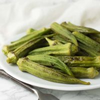 Roasted Okra recipe from acleanplate.com #paleo #aip #glutenfree