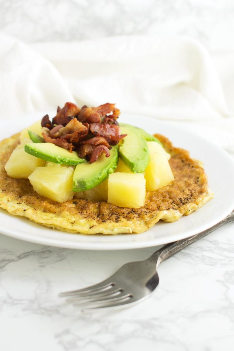 Pineapple Bacon Omelet recipe from acleanplate.com #paleo #aip #glutenfree