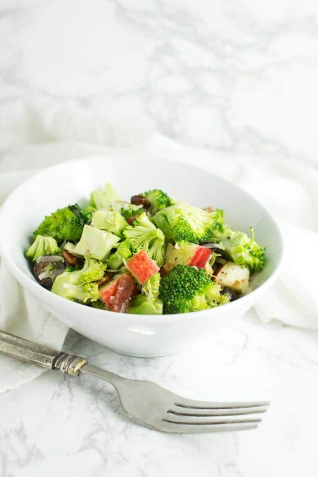 Broccoli Salad with Honey-Mustard Dressing recipe at acleanplate.com #paleo #primal #glutenfree