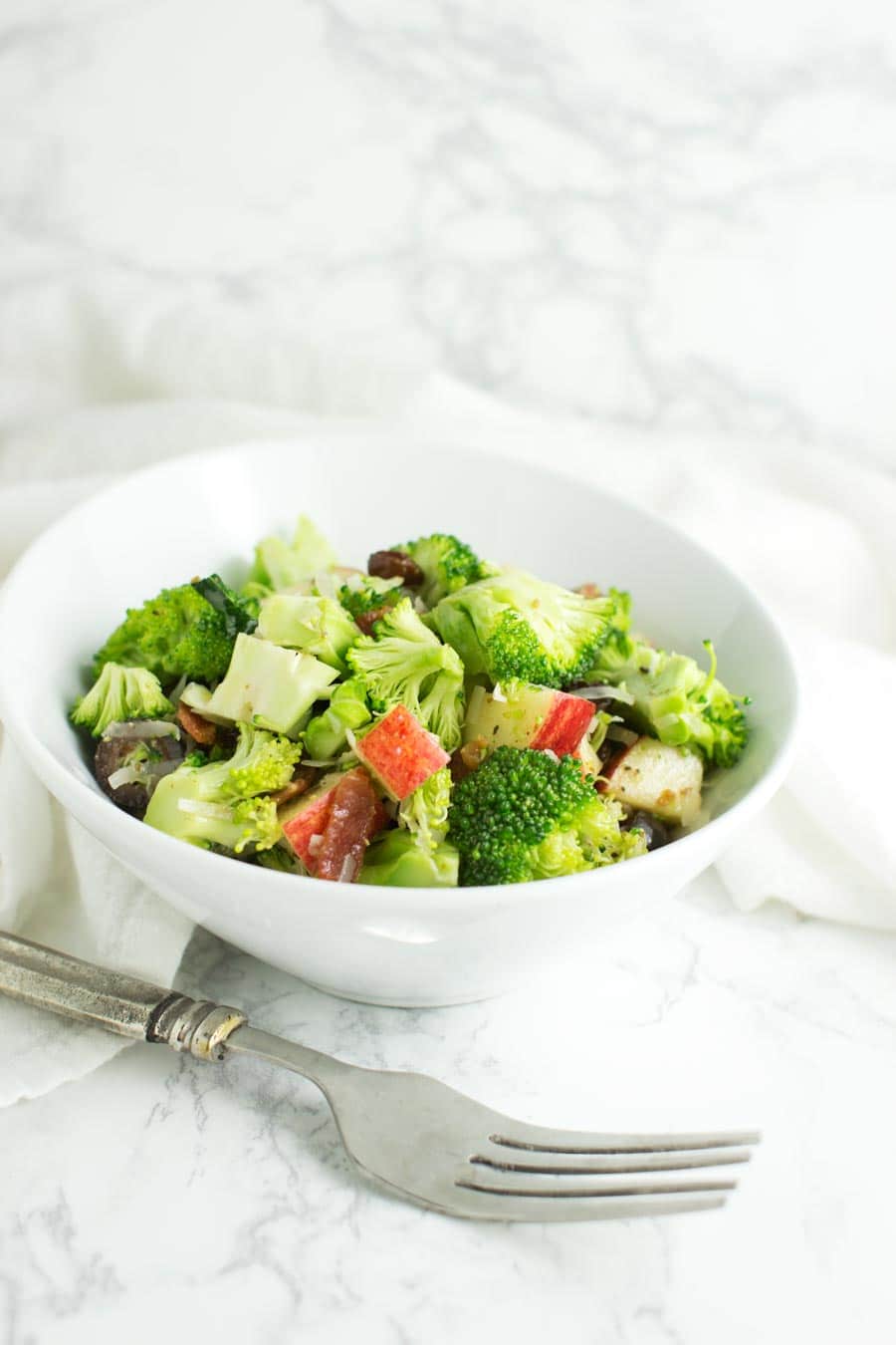 Broccoli Salad with Honey-Mustard Dressing recipe at acleanplate.com #paleo #primal #glutenfree