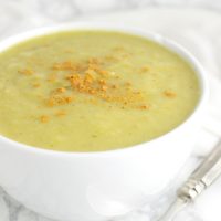 Celeriac Leek Soup recipe from acleanplate.com #paleo #aip #autoimmuneprotocol