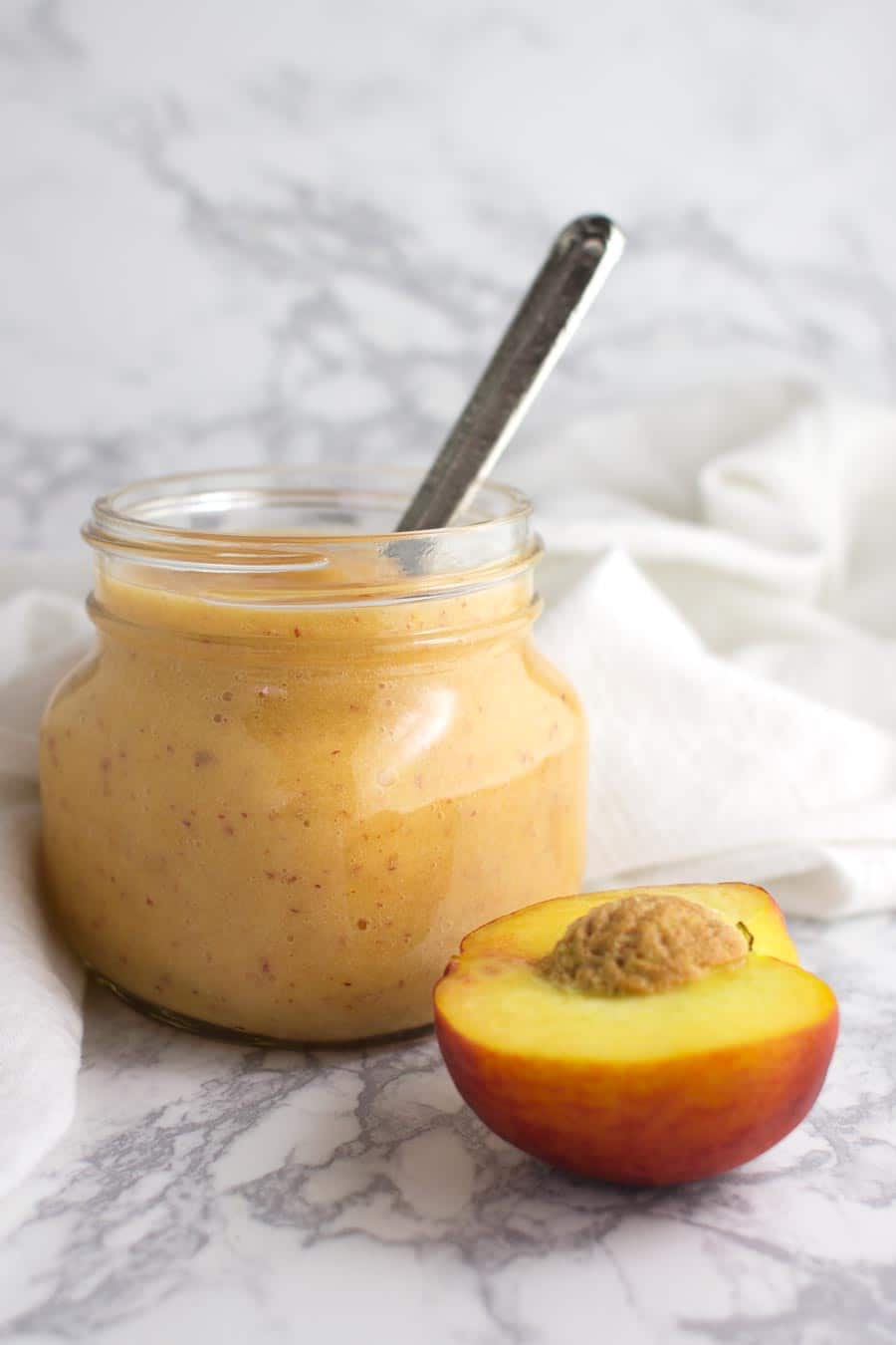 Peach Applesauce recipe from acleanplate.com #paleo #aip #autoimmuneprotocol