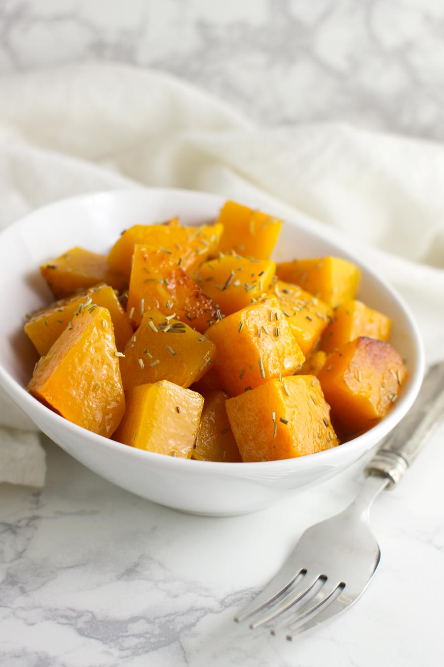 Rosemary Shallot Butternut Squash recipe from acleanplate.com #paleo #aip #glutenfree