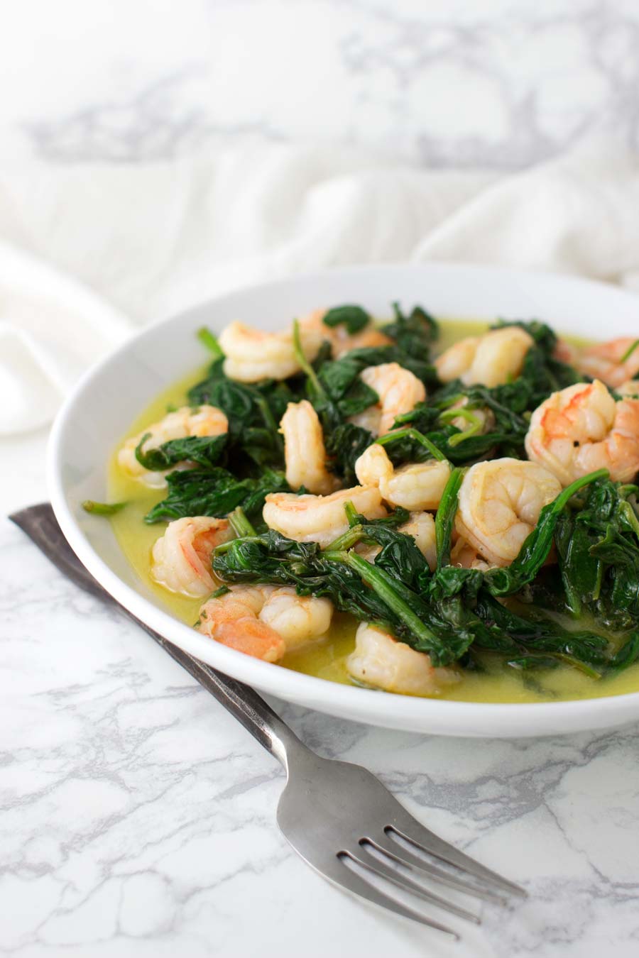 Shrimp and Spinach Stir Fry recipe from acleanplate.com #aip #paleo #glutenfree