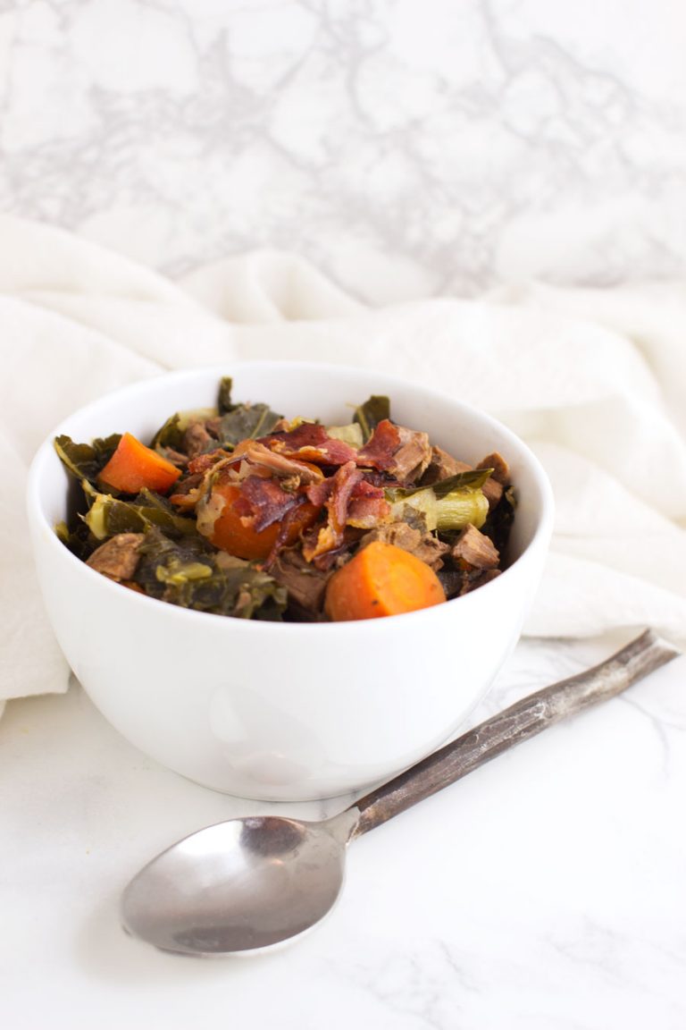 Beef and Vegetable Stew with Bacon