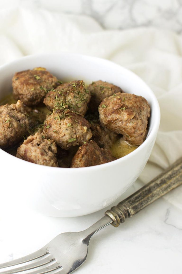 Lamb Meatballs with Mushroom Sauce recipe from acleanplate.com #paleo #aip #glutenfree