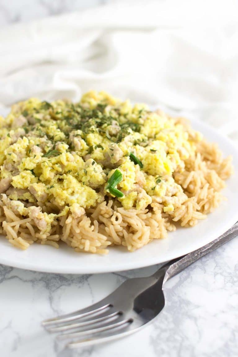 Thai Omelet or Scrambled Eggs recipe from acleanplate.com #paleo #grainfree #glutenfree