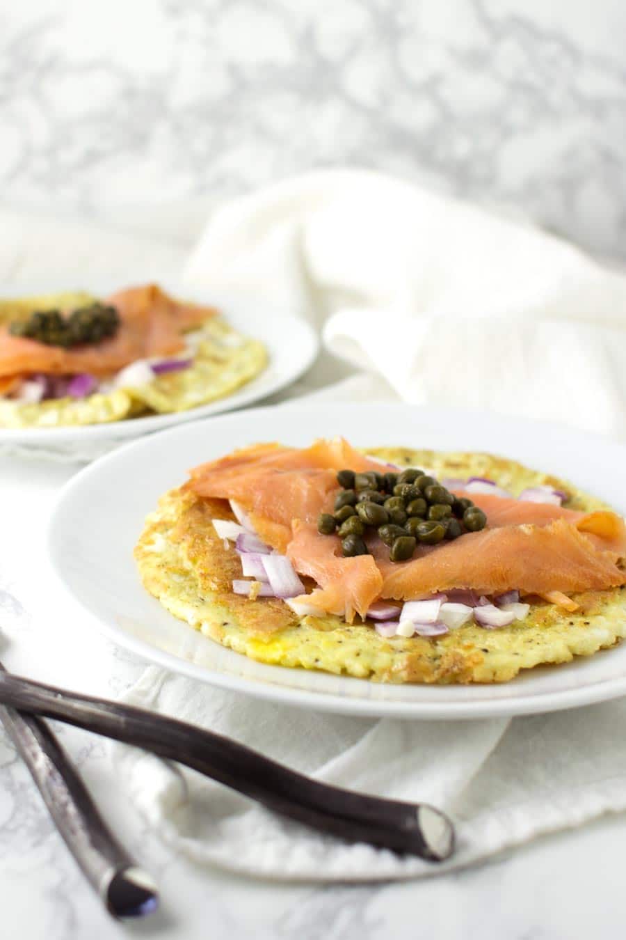 Smoked Salmon Omelet recipe from acleanplate.com #paleo #healthy #recipe