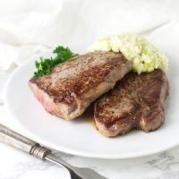 Steak with Green Apple Horseradish recipe from acleanplate.com #paleo #aip #glutenfree