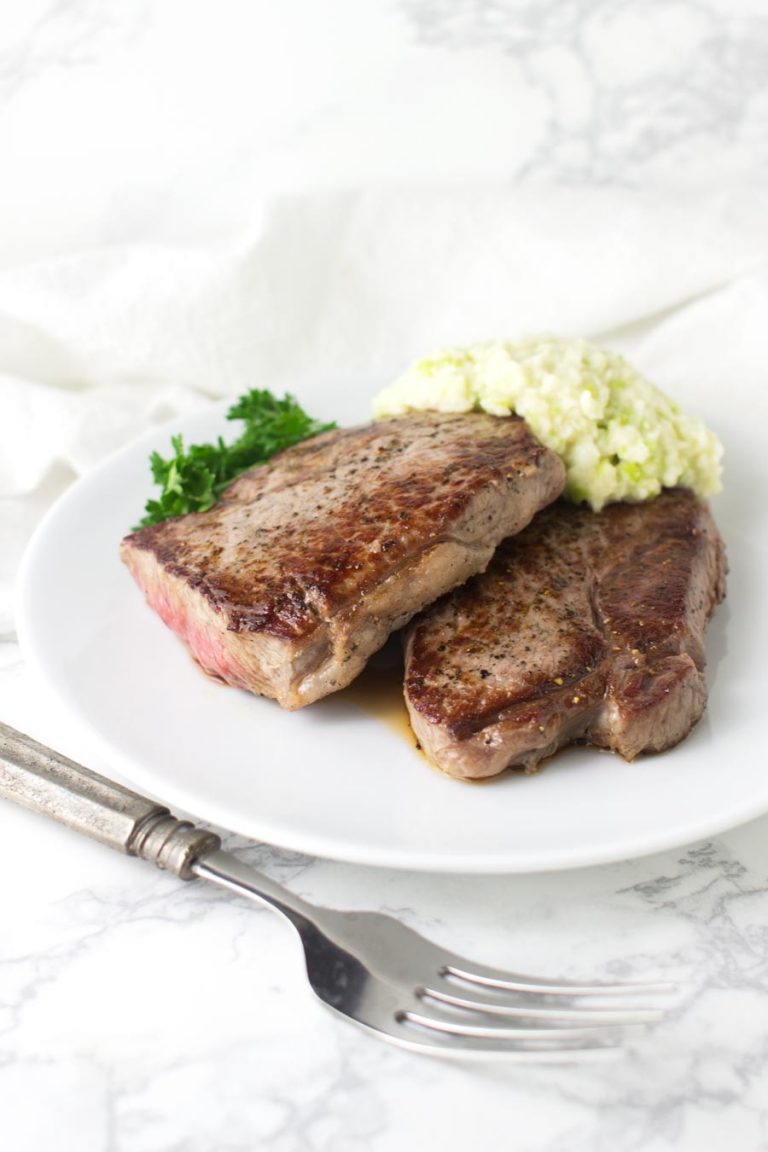 Steak with Green Apple Horseradish recipe from acleanplate.com #paleo #aip #glutenfree