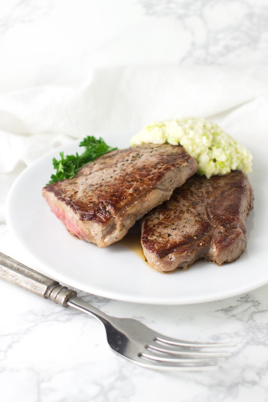 Steak with Green Apple Horseradish recipe from acleanplate.com #paleo #aip #glutenfree