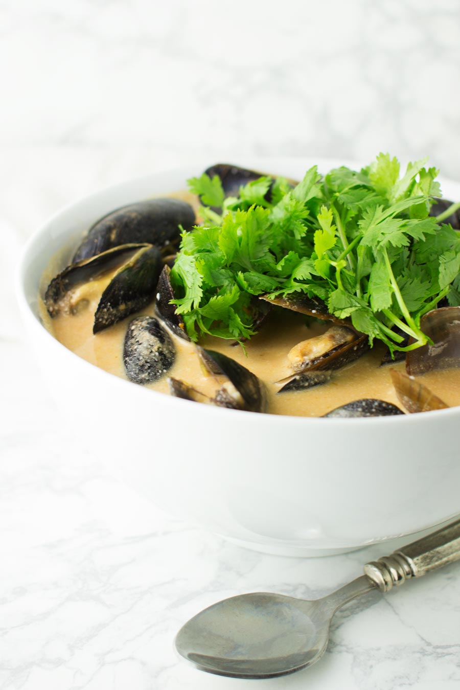 Red Curry Mussels recipe from acleanplate.com #paleo #glutenfree #dairyfree