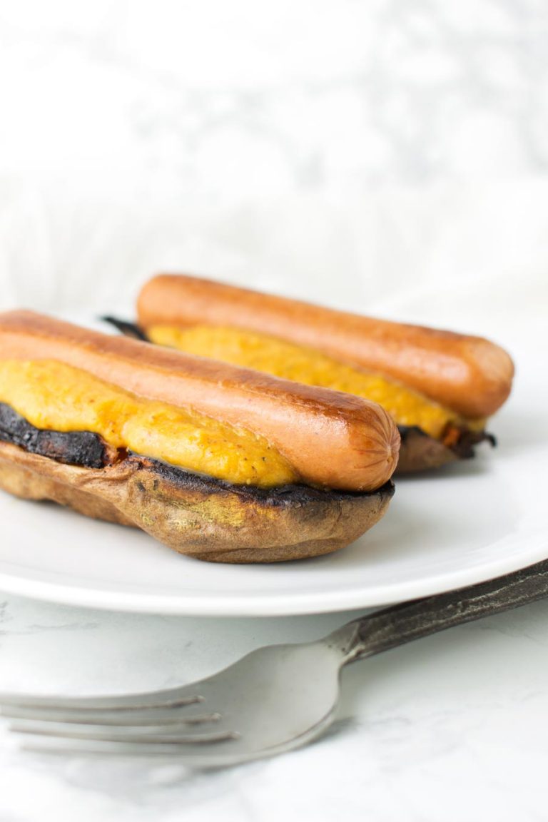 Nakkikastike-Inspired Hotdog Boats recipe from acleanplate.com #paleo #grainfree #glutenfree