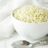 Simple Cauliflower Rice recipe from acleanplate.com #paleo #aip #glutenfree