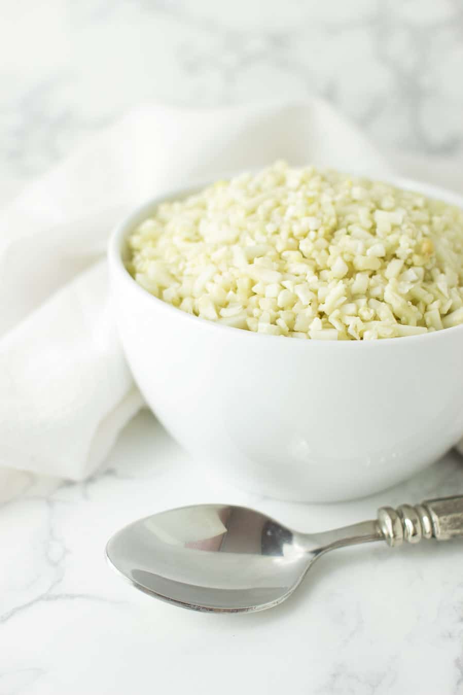 Simple Cauliflower Rice recipe from acleanplate.com #paleo #aip #glutenfree