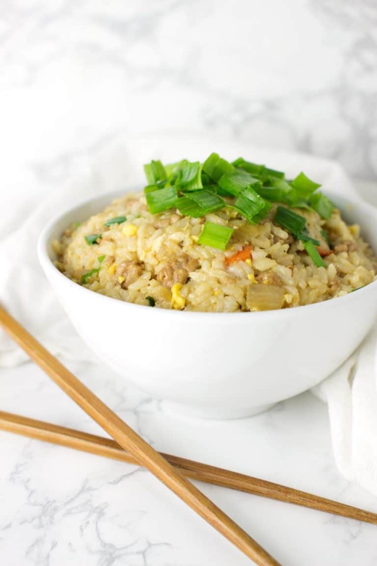 Pork Fried Rice recipe on acleanplate.com #paleo #glutenfree #dairyfree