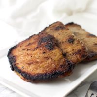 Sweet and Spicy Pork Chops recipe from acleanplate.com #paleo #glutenfree #primal