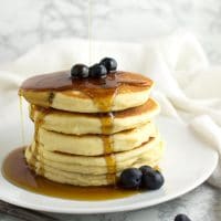 Blueberry Pancakes recipe from acleanplate.com #paleo #healthy #breakfast