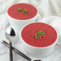 Roasted Strawberry Pots de Creme