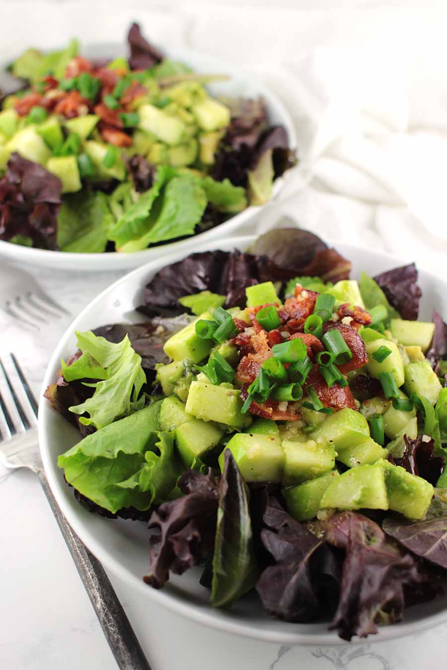 Bacon Apple Salad with Lemon-Ginger Dressing