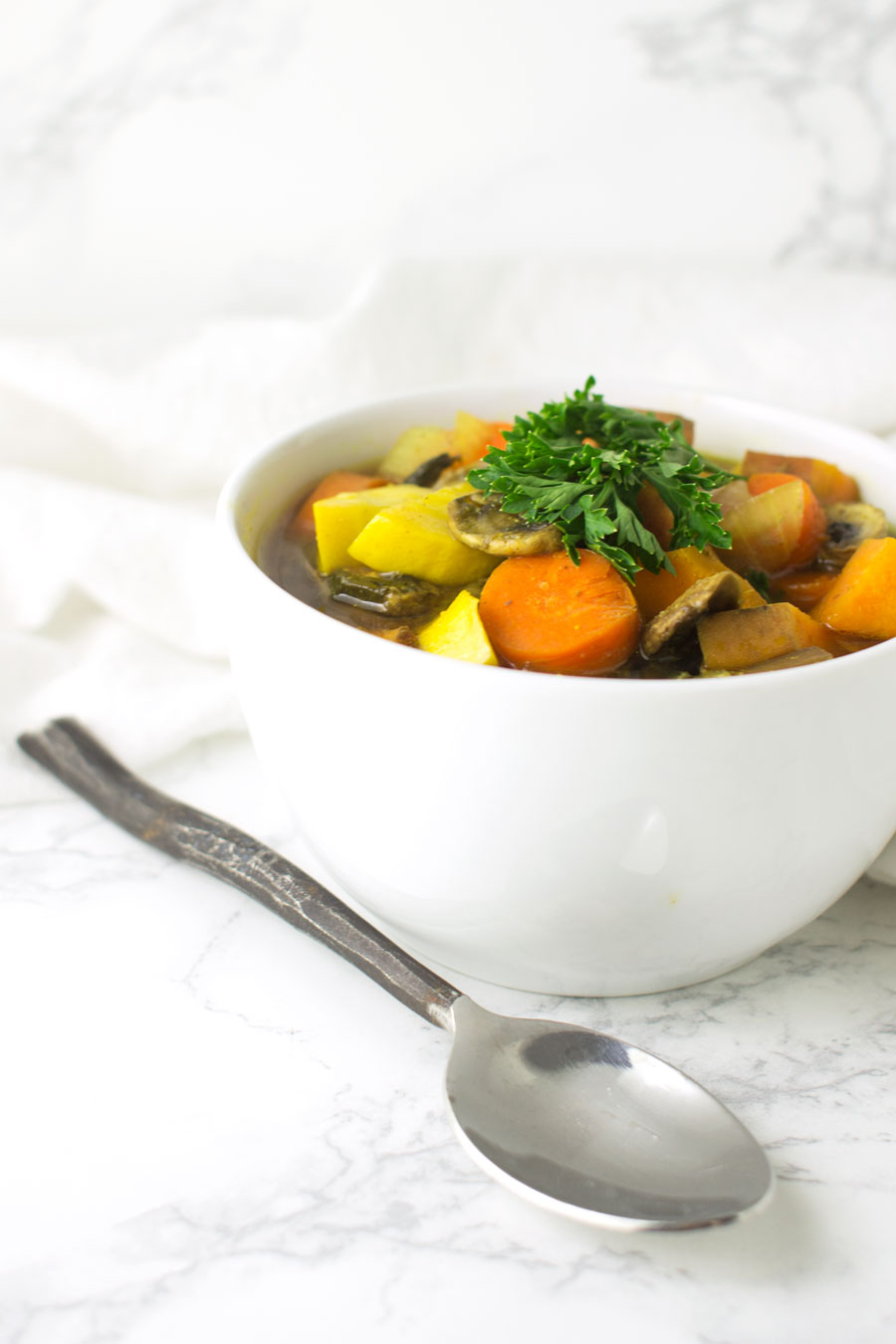 Curried Vegetable Soup recipe from acleanplate.com #aip #paleo #glutenfree