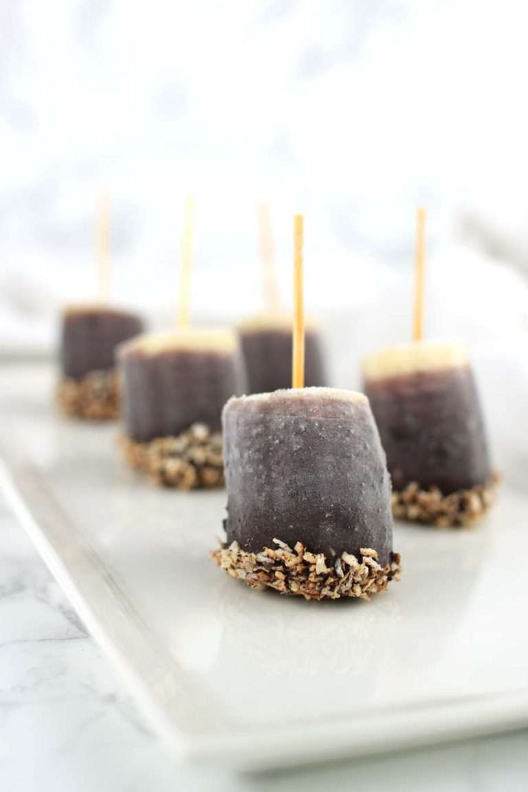 Toasted Coconut Frozen Banana Bites