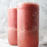 Strawberry-Melon Agua Fresca recipe from acleanplate.com #aip #autoimmuneprotocol #paleo