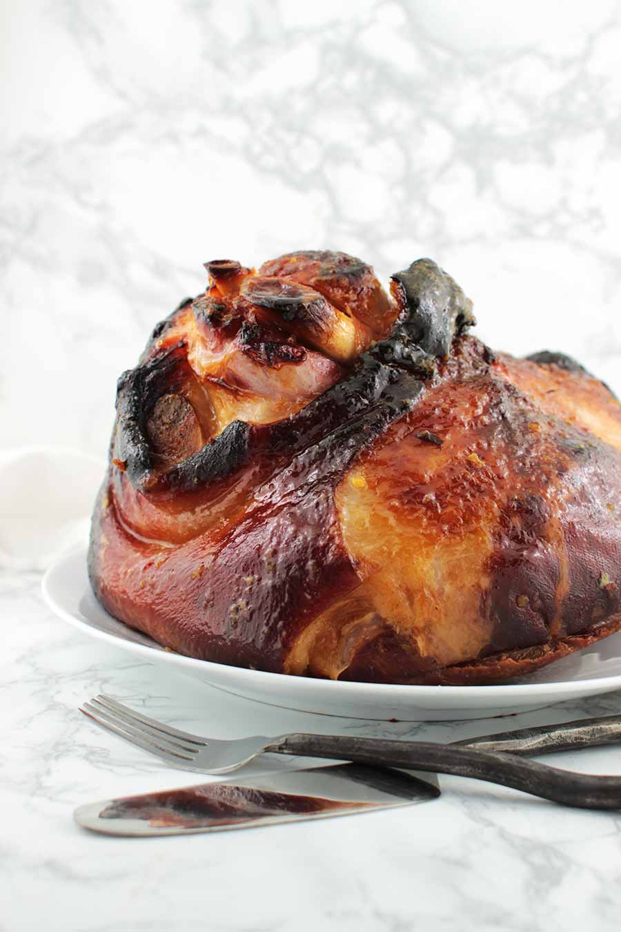 Honey Glazed Ham with Apricots recipe from acleanplate.com #aip #paleo #glutenfree