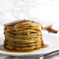 Apple-Cinnamon Plantain Pancakes recipe from acleanplate.com #paleo #glutenfree #grainfree