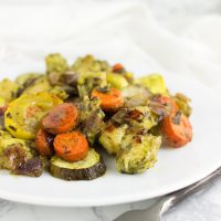 Basil Pesto Chicken and Roasted Veggies from acleanplate.com #aip #paleo #autoimmuneprotocol