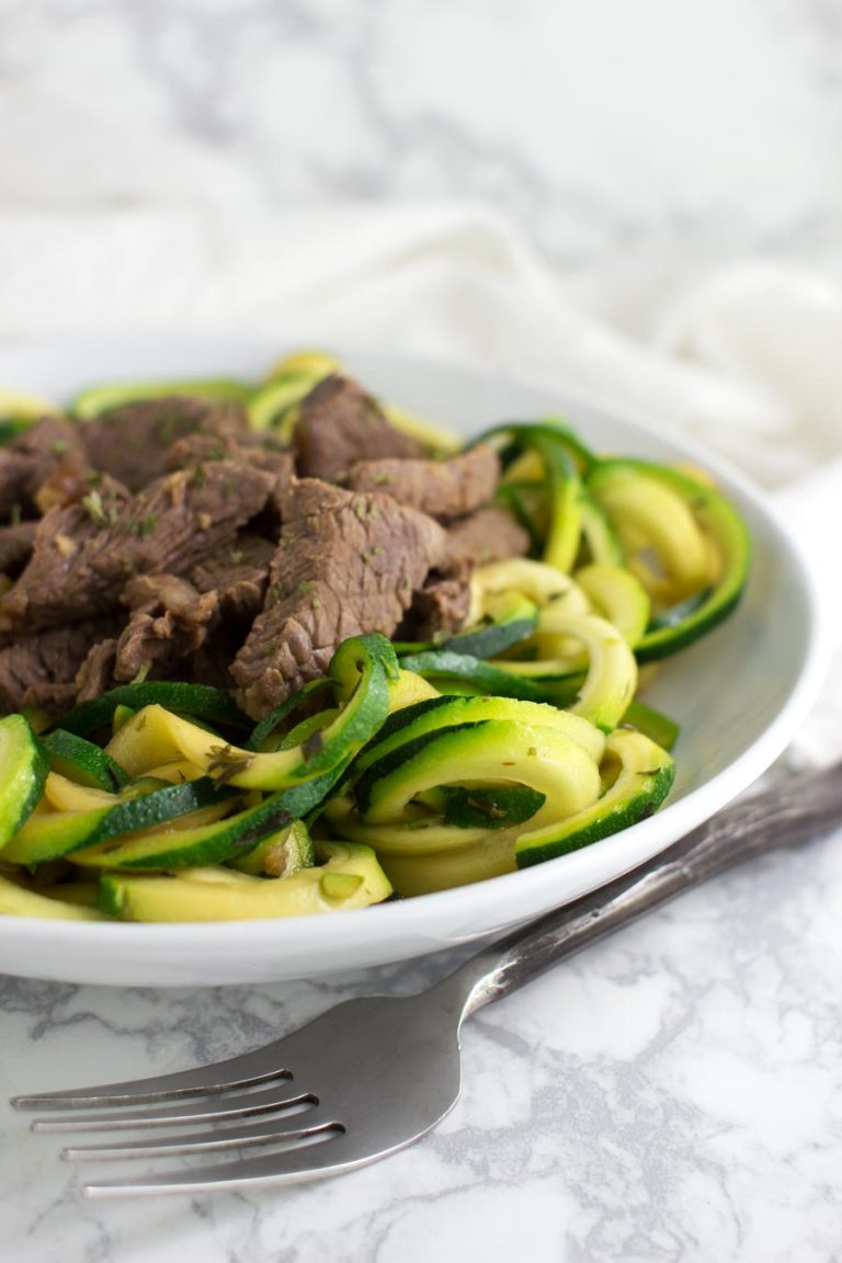 Garlic Steak Zoodles