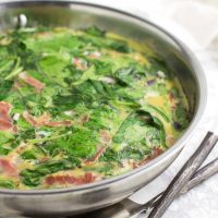 Spinach Frittata Recipe from acleanplate.com #paleo #glutenfree #grainfree