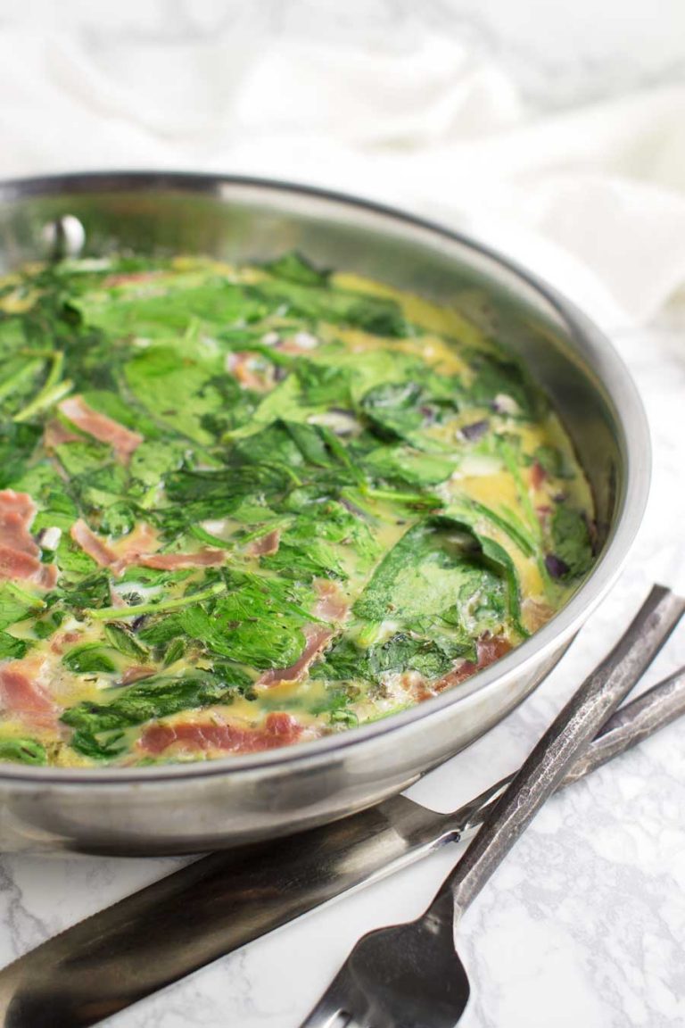 Spinach Frittata Recipe from acleanplate.com #paleo #glutenfree #grainfree