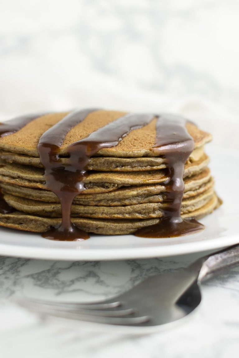 Pumpkin Spice Plantain Pancakes recipe from acleanplate.com #paleo #glutenfree #grainfree