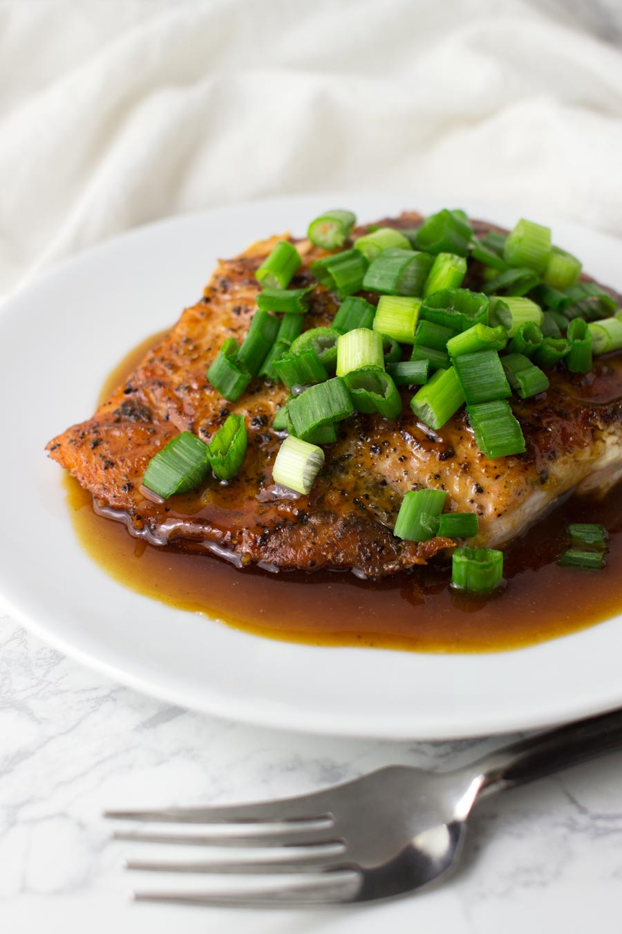 Salmon with Wasabi Sauce recipe from acleanplate.com #paleo #aip #glutenfree
