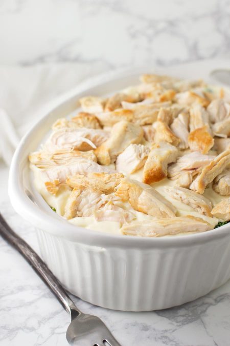 Six Layer Chicken Salad recipe from acleanplate.com #paleo #glutenfree #dairyfree