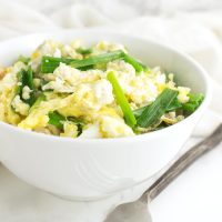 Scrambled Eggs with Cauliflower Rice recipe from acleanplate.com #paleo #dairyfree #glutenfree