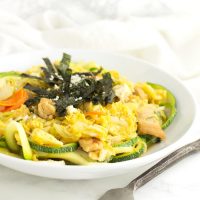 Fried Udon Zoodles recipe from acleanplate.com #paleo #aip #glutenfree