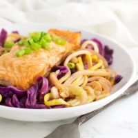 Salmon and Slaw Zoodle Bowl recipe from acleanplate.com #paleo #aip #glutenfree